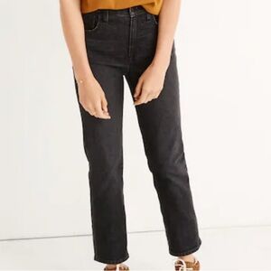Madewell The Perfect Vintage Crop Jean Sumner Wash Black High Rise Size 27 AA892
